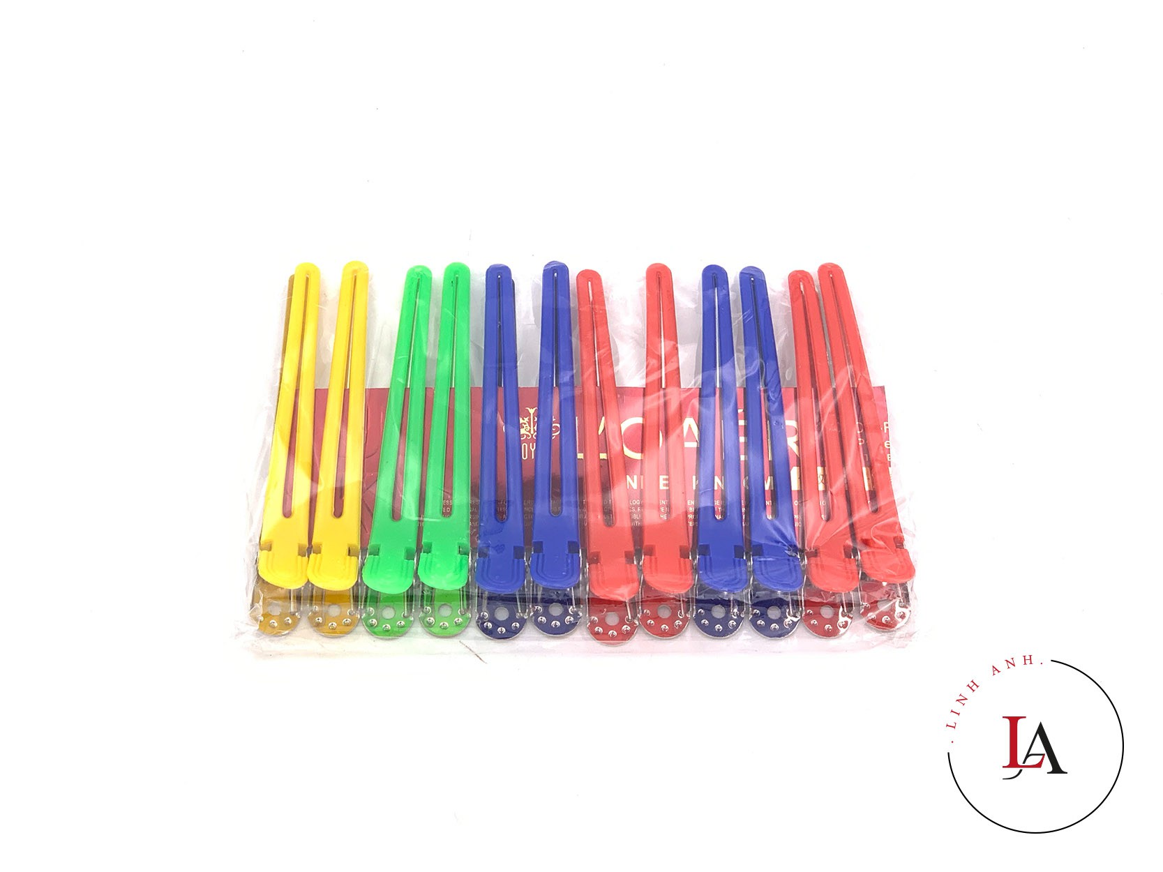 Kẹp vịt màu vỉ 12 chiếc
